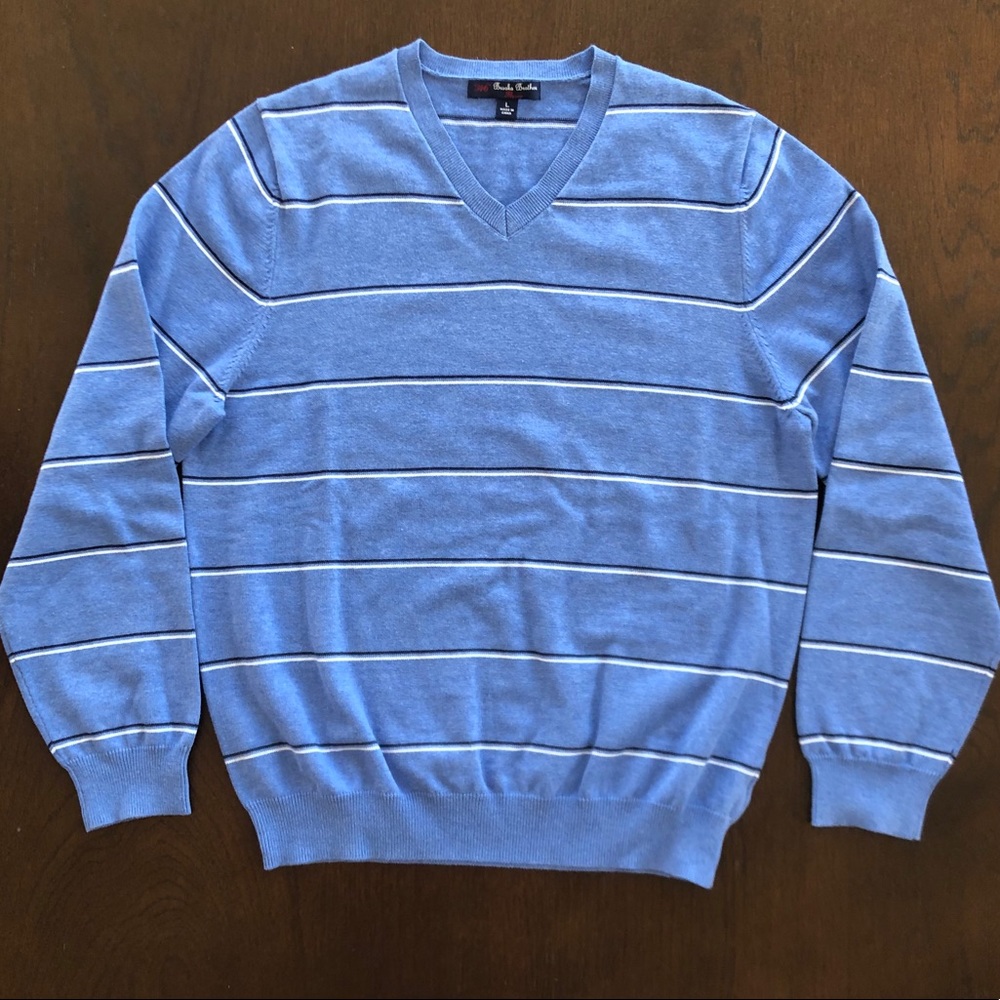 Brooks Brothers 346 V-neck cotton sweater